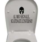 Adesivo divertente per copriwater frase Gladiatore