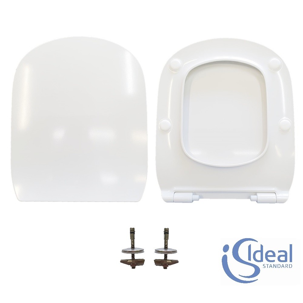 Sedile Wc Copriwater per modello Tesi termoindurente marca Ideal Standard  bianco SOFT CLOSE - Il Tuo Bagno Online