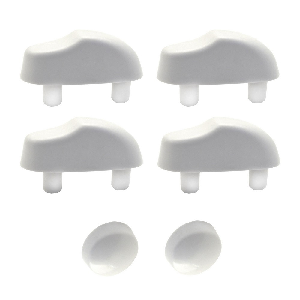 Kit 8 pezzi paracolpi PAR006 misti bianchi in plastica per Copriwater  sedile Wc