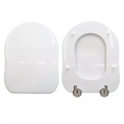 Copriwater Old Antea GSI legno rivestito in resina poliestere bianco Soft Close
