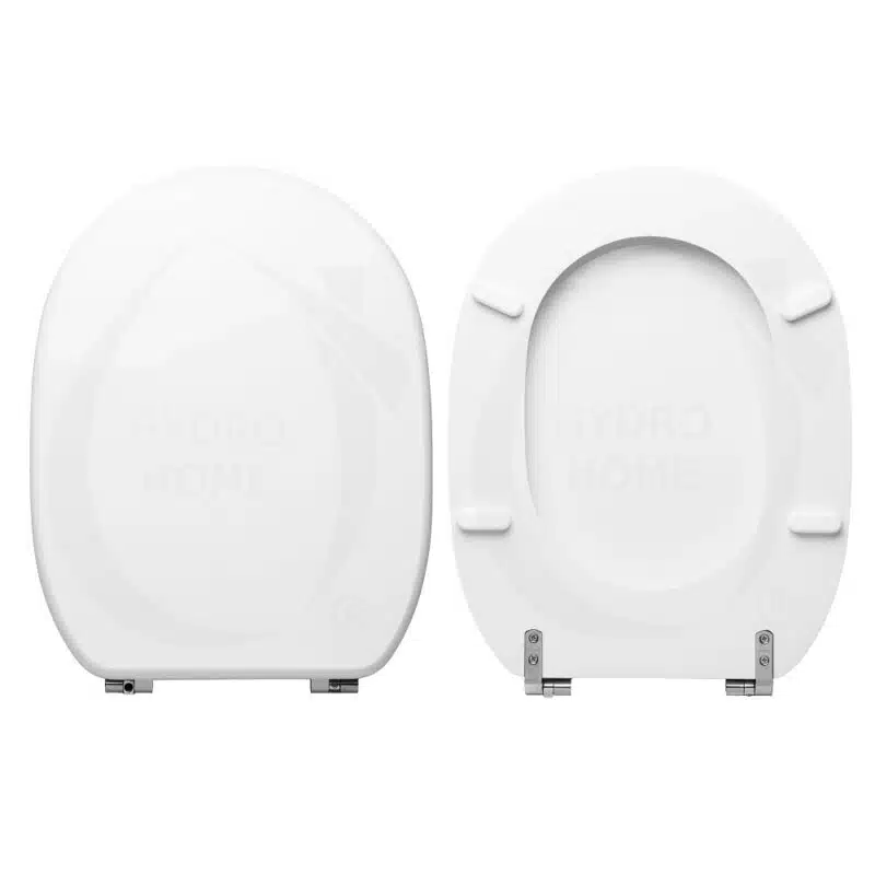 HYDRO HOME Tavoletta Wc EL1 Galassia Compatibile, Copriwater In Legno Rivestito Con 2 mm Di Resina, Tavoletta Wc Con Cerniere Fissaggio Dall'Alto MADE IN ITALY