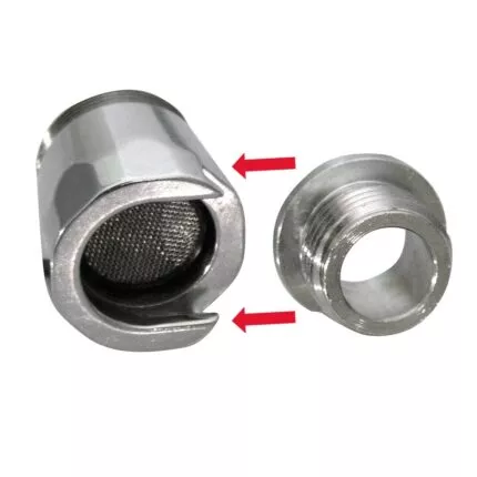 Aeratore a innesto rapido in ottone cromato