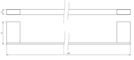 Porta Asciugamani a barra cm 60 Linea Maela