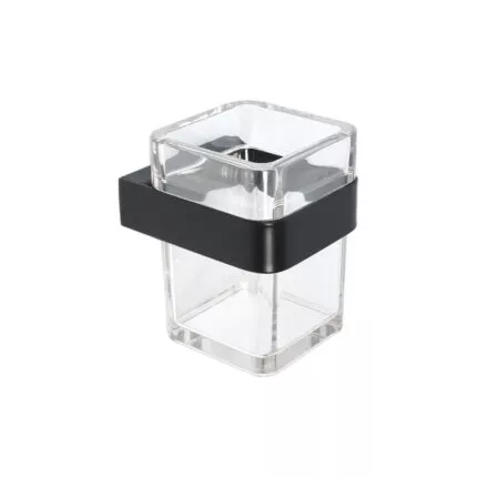 Porta Spazzolini Nero Biadesivo Linea Mod. 25