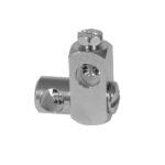 Ferma astina ottone doppio per piletta con saltarello