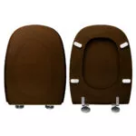 Copriwater Square Pozzi Ginori legno rivestito in resina poliestere Marrone