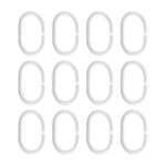 Kit 12 pezzi ganci per fissaggio tenda doccia