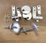 Cerniere Soft Close regolabili fissaggio dall'alto interasse 1,7 colore oro - immagine 3