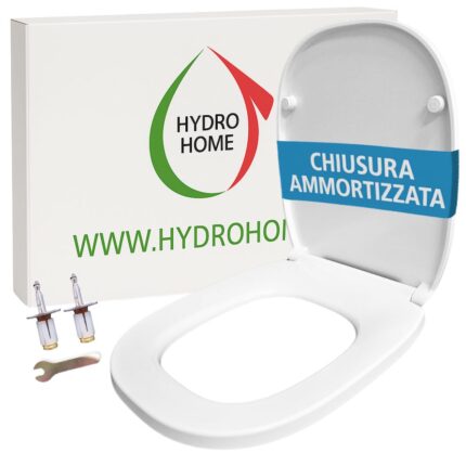Copriwater 500 Pozzi Ginori Soft Close e Sgancio Rapido termoindurente bianco come originale