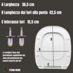 Copriwater 500 Pozzi Ginori Soft Close e Sgancio Rapido termoindurente bianco come originale - immagine 2