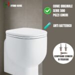 Copriwater 500 Pozzi Ginori Soft Close e Sgancio Rapido termoindurente bianco come originale - immagine 4