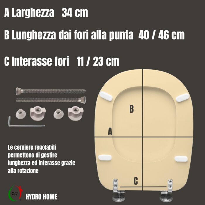 Copriwater Tesi Ideal Standard legno rivestito in resina poliestere Champagne - immagine 2