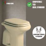 Copriwater Tesi Ideal Standard legno rivestito in resina poliestere Champagne - immagine 3