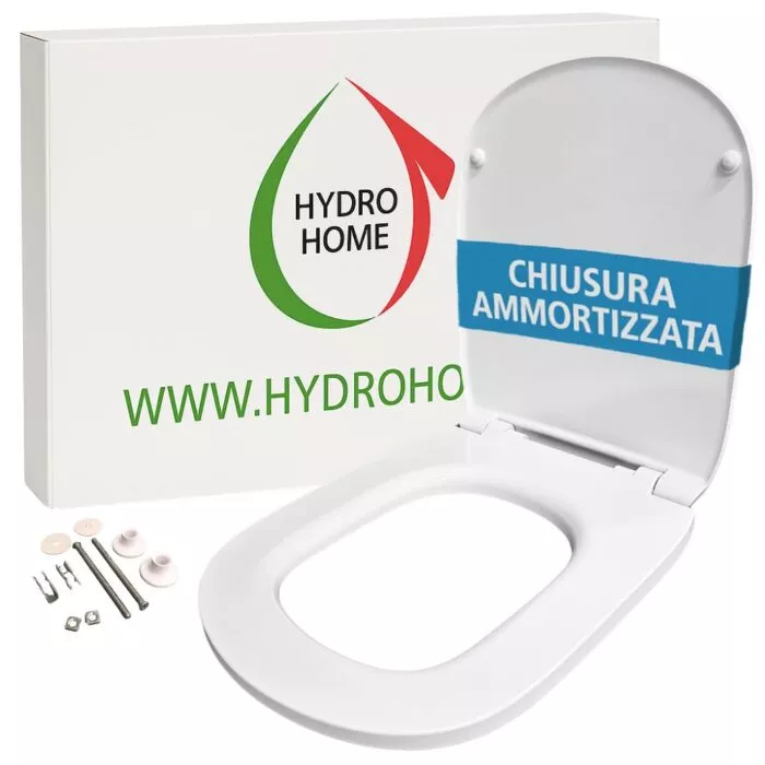 Copriwater Gemma 2 Dolomite termoindurente bianco Sgancio Rapido - immagine 2