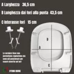 Copriwater Gemma 2 Dolomite termoindurente bianco Sgancio Rapido - immagine 3