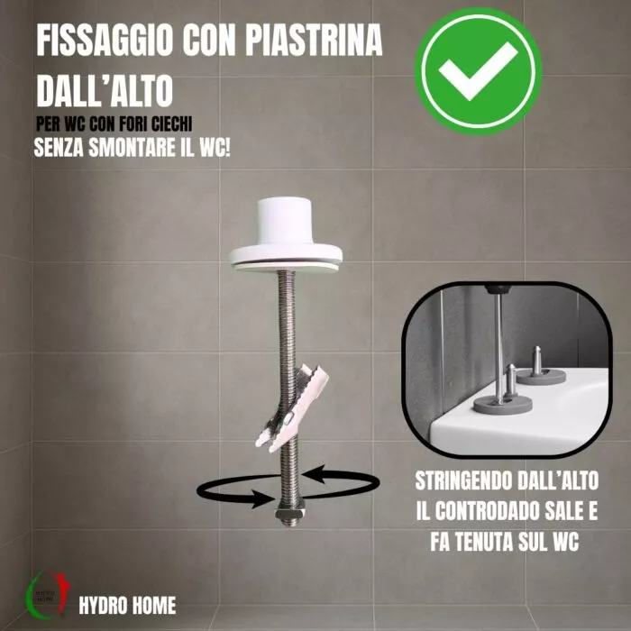 Copriwater Gemma 2 Dolomite termoindurente bianco Sgancio Rapido - immagine 4