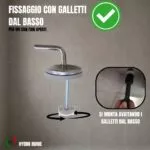 Copriwater a Punta HH034 fissaggio dal basso compatibile con vari modelli termoindurente bianco - immagine 3
