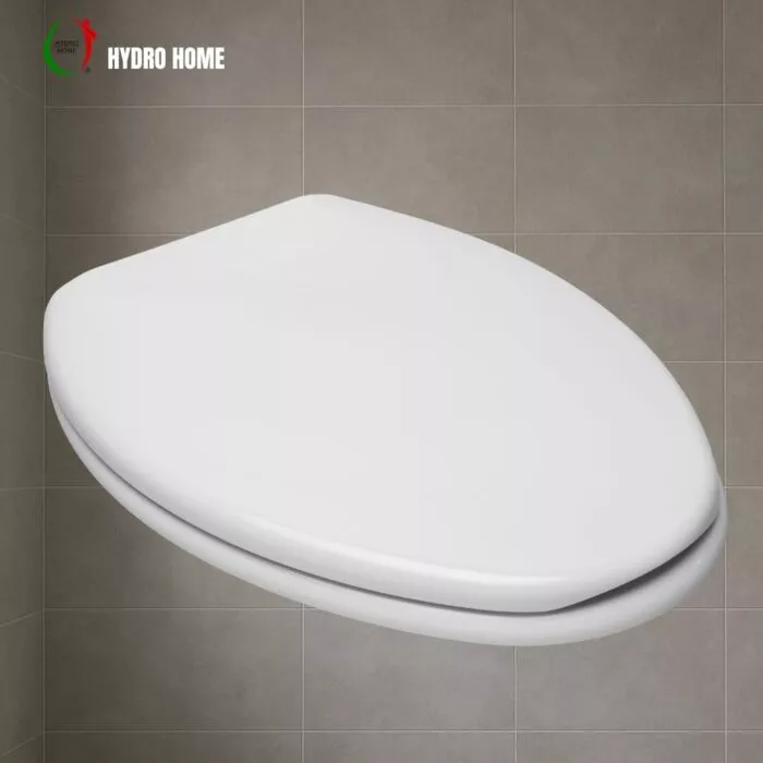 Copriwater a Punta HH034 fissaggio dal basso compatibile con vari modelli termoindurente bianco - immagine 5