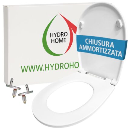 Copriwater Ovale F6 fissaggio dall'alto termoindurente bianco Soft Close