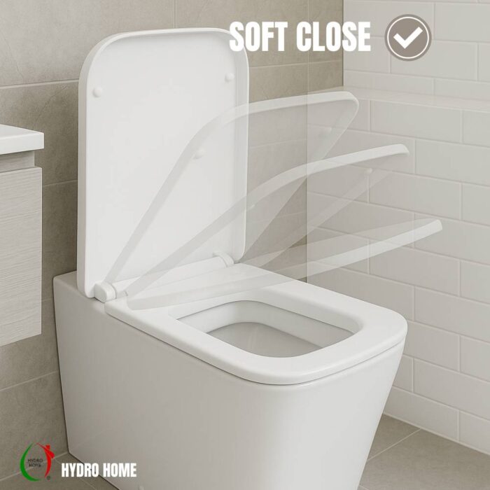 Copriwater Aliseo Nero Ceramica termoindurente bianco - immagine 6