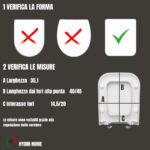 Copriwater Aliseo Nero Ceramica termoindurente bianco - immagine 3