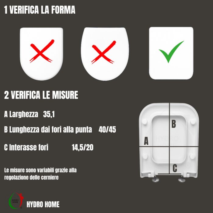 Copriwater Aliseo Nero Ceramica termoindurente bianco - immagine 3