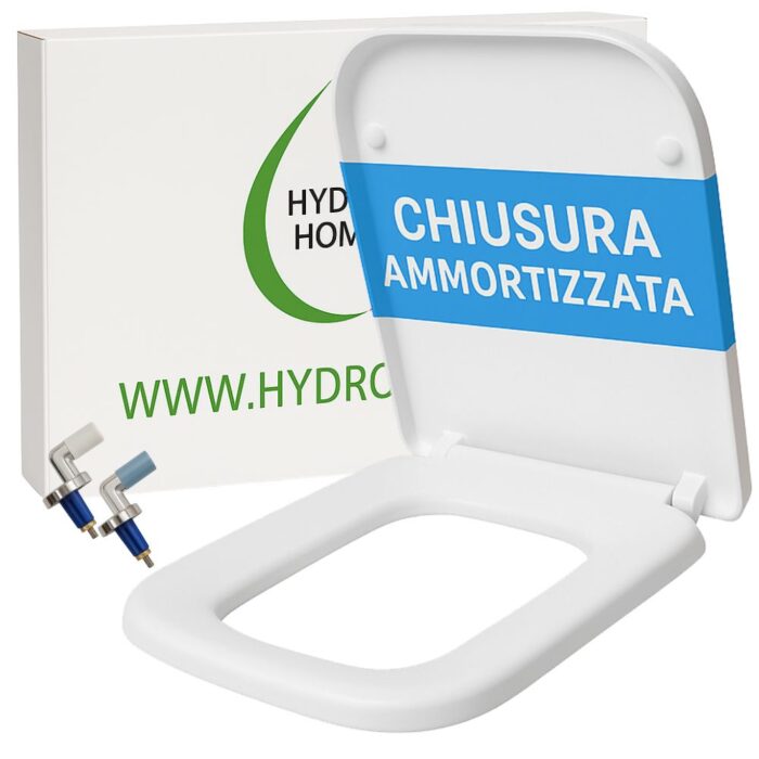 Copriwater Aliseo Nero Ceramica termoindurente bianco - immagine 2