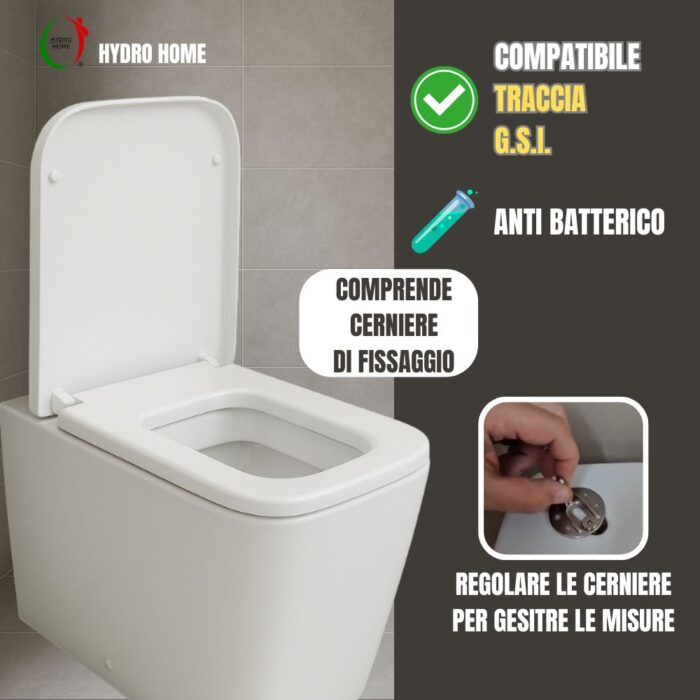 Copriwater Traccia G.S.I. termoindurente bianco - immagine 4