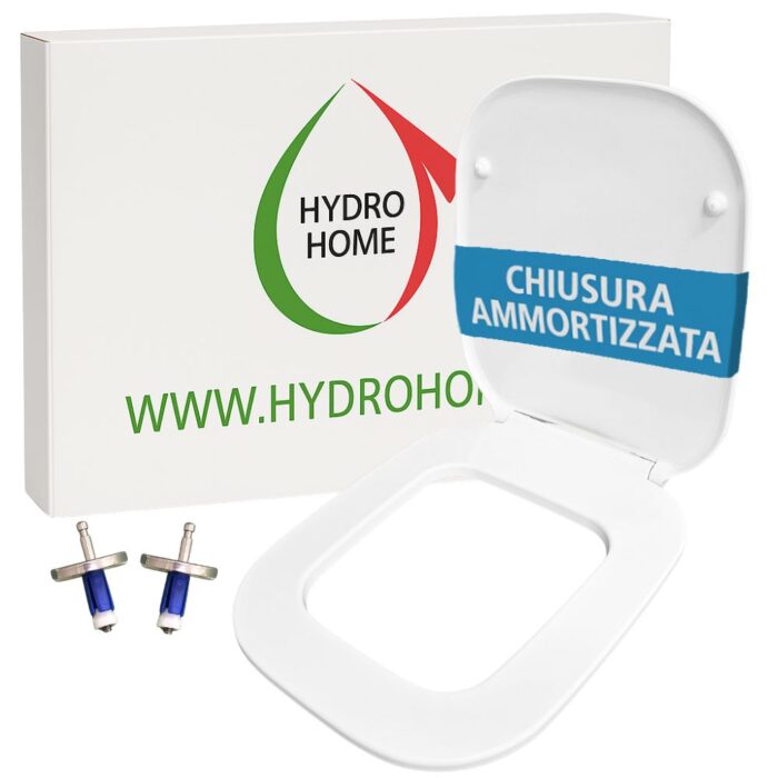Copriwater One Rak termoindurente bianco Originale Soft Close Sgancio Rapido - immagine 1