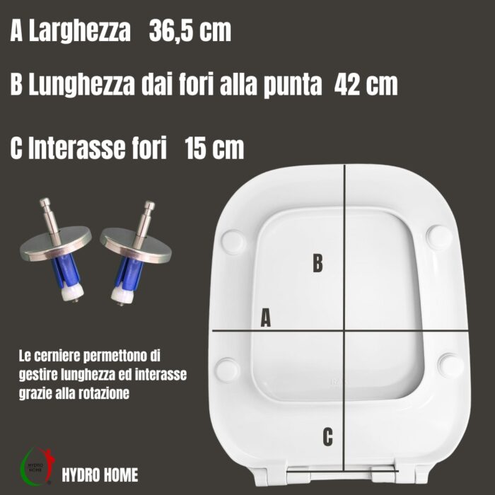 Copriwater One Rak termoindurente bianco Originale Soft Close Sgancio Rapido - immagine 2