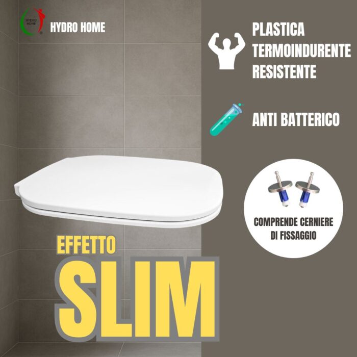 Copriwater One Rak termoindurente bianco Originale Soft Close Sgancio Rapido - immagine 4