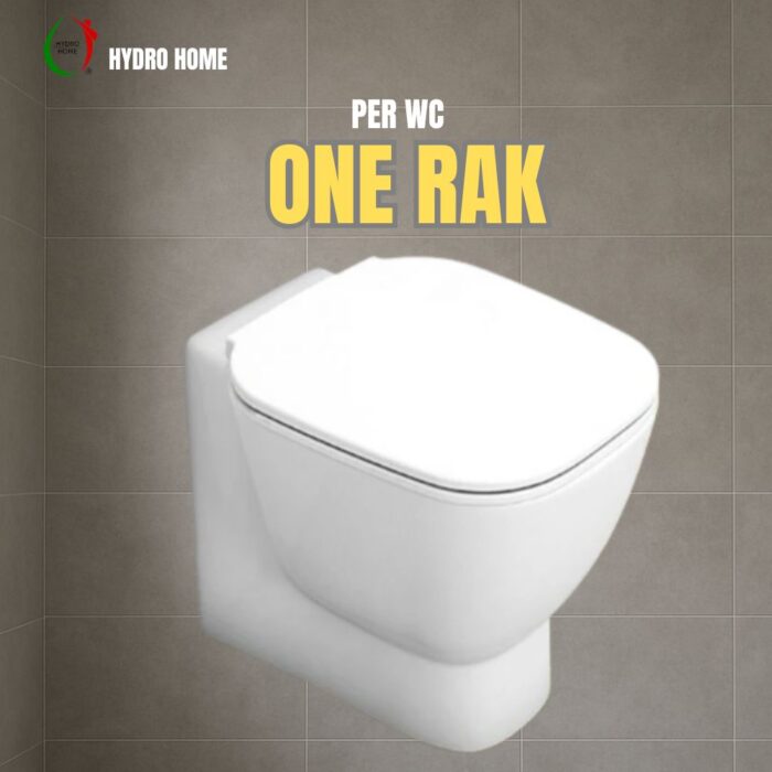 Copriwater One Rak termoindurente bianco Originale Soft Close Sgancio Rapido - immagine 5