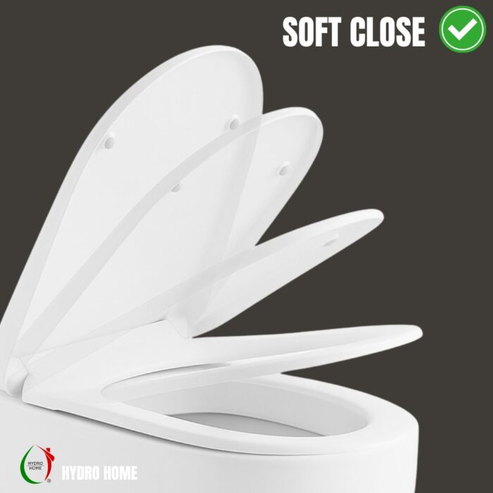 Copriwater One Rak termoindurente bianco Originale Soft Close Sgancio Rapido - immagine 6