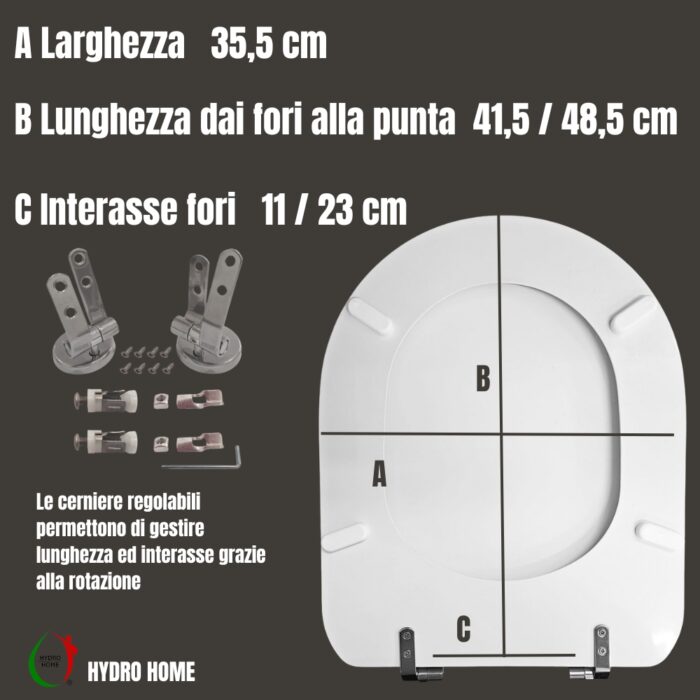 Copriwater Alpina Dolomite legno rivestito in resina poliestere Bianco - immagine 2