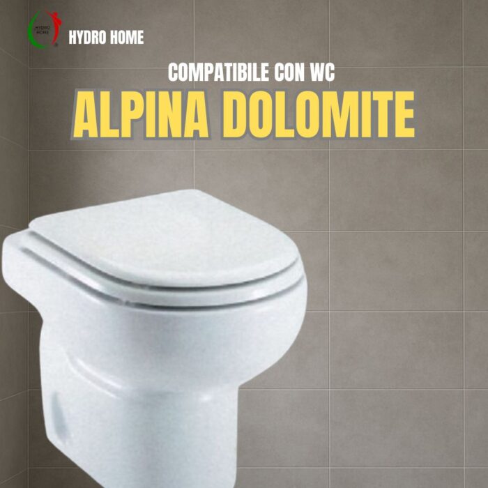 Copriwater Alpina Dolomite legno rivestito in resina poliestere Bianco - immagine 4