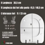 Copriwater compatibile Clodia Dolomite legno rivestito resina poliestere bianco - immagine 2