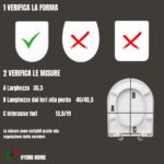 Kit Copriwater HH375 fissaggio dall'alto compatibile con vari modelli termoindurente bianco + Cestino Portaoggetti Bianco - immagine 3
