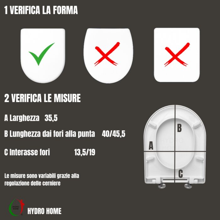 Kit Copriwater HH375 fissaggio dall'alto compatibile con vari modelli termoindurente bianco + Cestino Portaoggetti Bianco - immagine 3