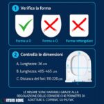 Kit Copriwater Forma a D Slim Soft Close e Sgancio Rapido termoindurente bianco + Cestino Portaoggetti Bianco - immagine 2
