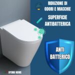 Kit Copriwater Forma a D Slim Soft Close e Sgancio Rapido termoindurente bianco + Cestino Portaoggetti Bianco - immagine 3