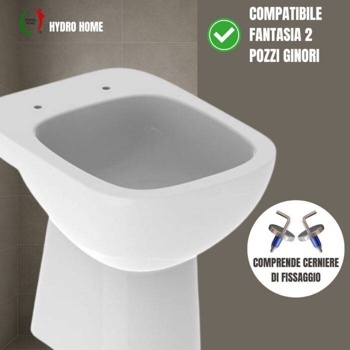 Copriwater Fantasia 2 Slim Pozzi Ginori termoindurente bianco - immagine 3