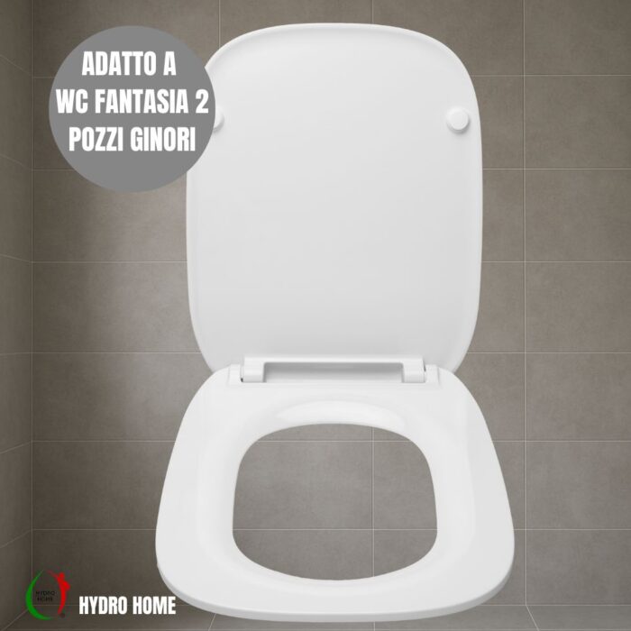 Copriwater Fantasia 2 Slim Pozzi Ginori termoindurente bianco Soft Close - immagine 5