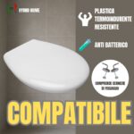 Copriwater Karla Rak Ceramics termoindurente bianco - immagine 4