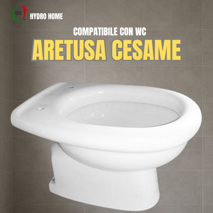 Copriwater Aretusa Cesame legno rivestito in resina poliestere bianco - immagine 4