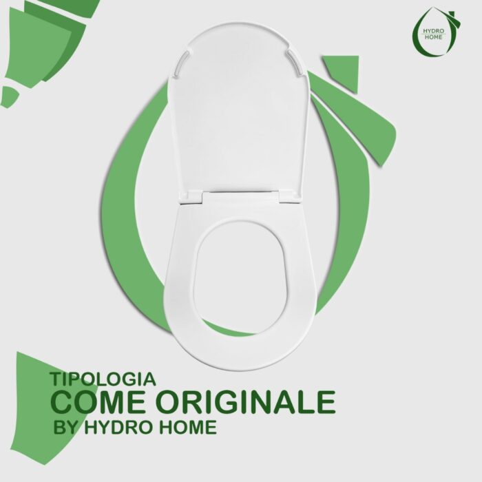 Copriwater Smile Cielo termoindurente bianco Soft Close come originale - immagine 4