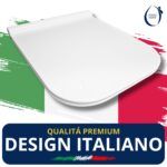 Copriwater Rettangolare SLIM Soft Close e Sgancio Rapido fissaggio dall'alto compatibile con vari modelli termoindurente bianco - immagine 7