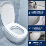 Copriwater Easy Pozzi Ginori installato su WC, con fissaggio dall’alto e design come l’originale