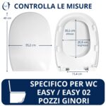 Copriwater Easy Pozzi Ginori Soft Close e Sgancio Rapido termoindurente bianco come originale - immagine 2