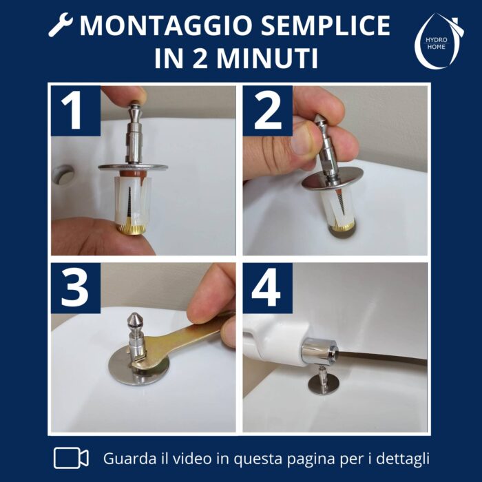 Copriwater Easy Pozzi Ginori Soft Close e Sgancio Rapido termoindurente bianco come originale - immagine 5