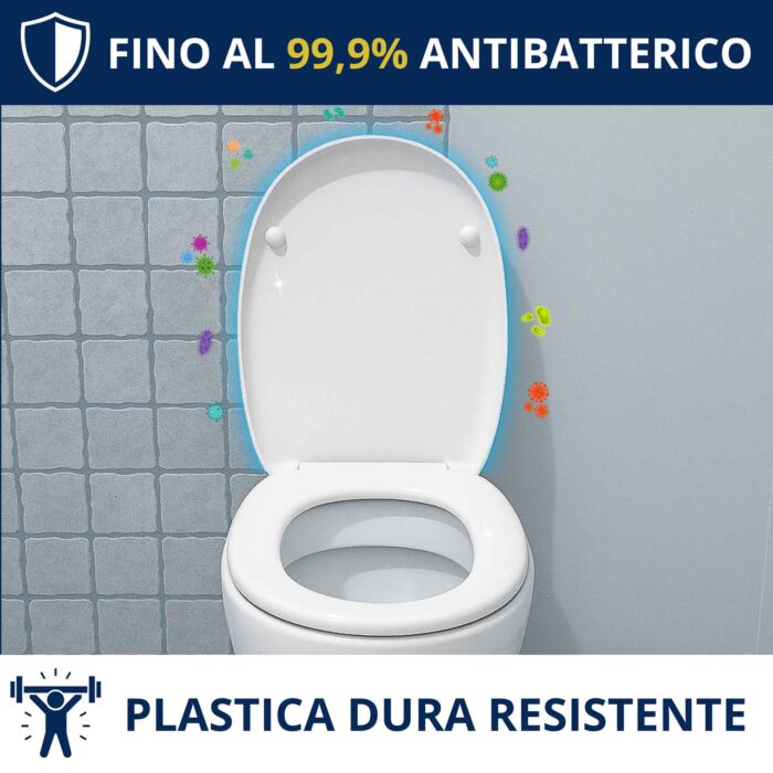 Copriwater Easy Pozzi Ginori Soft Close e Sgancio Rapido termoindurente bianco come originale - immagine 7